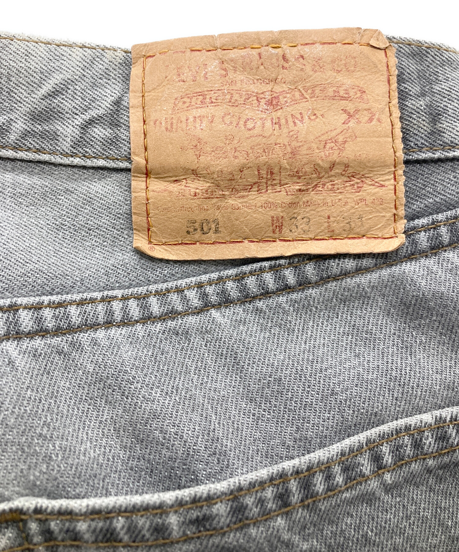 中古・古着通販】LEVI'S (リーバイス) 501先染めブラックデニム