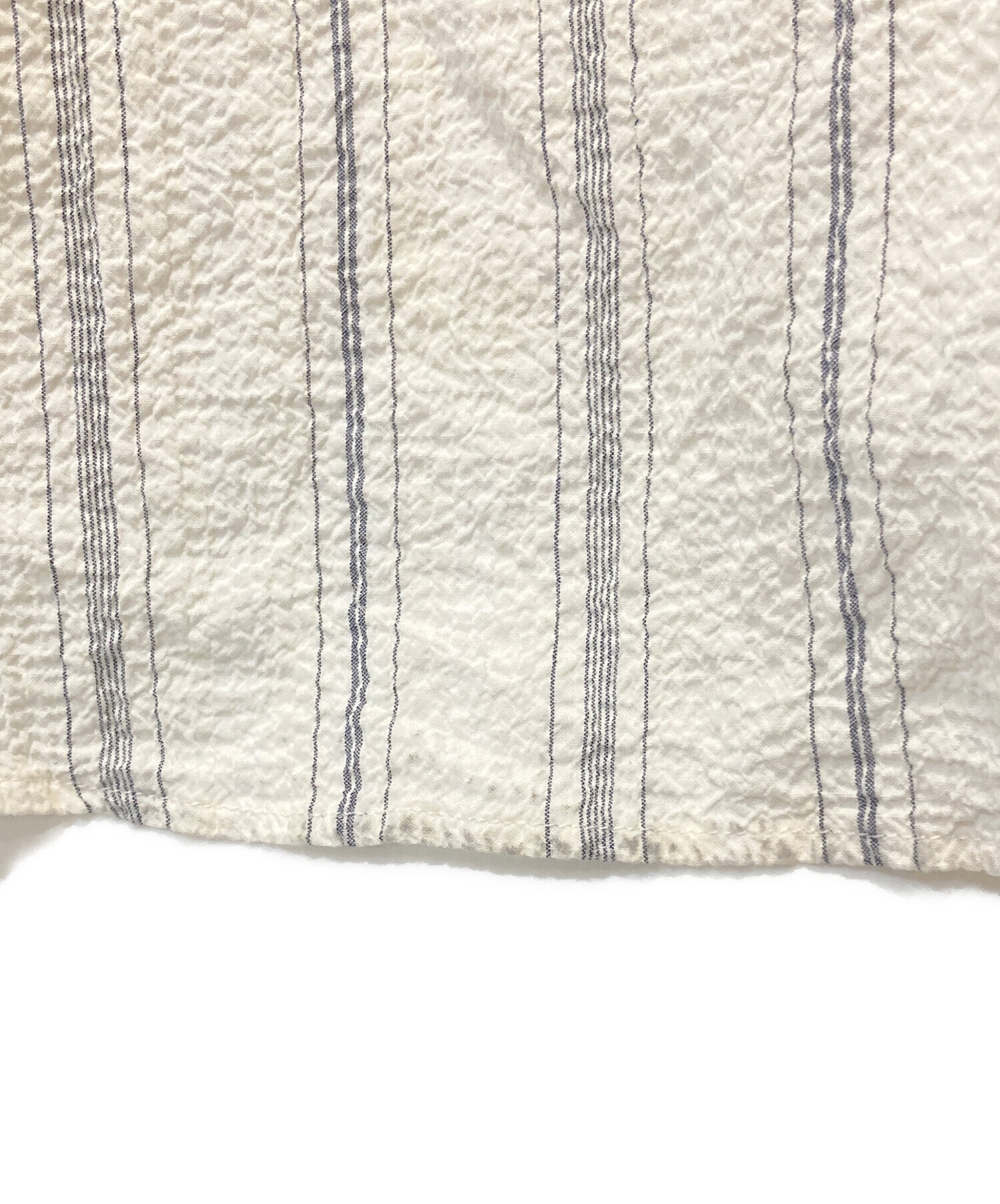 中古・古着通販】mfpen (エムエフペン) コットンストライプシャツ