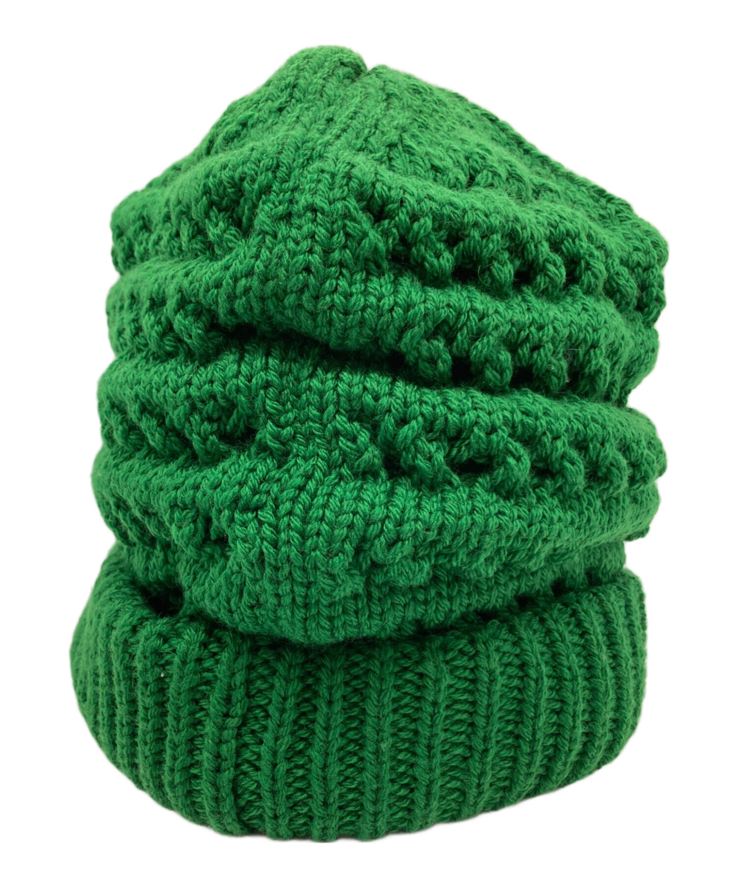 中古・古着通販】PRADA (プラダ) ニット帽 グリーン サイズ:S