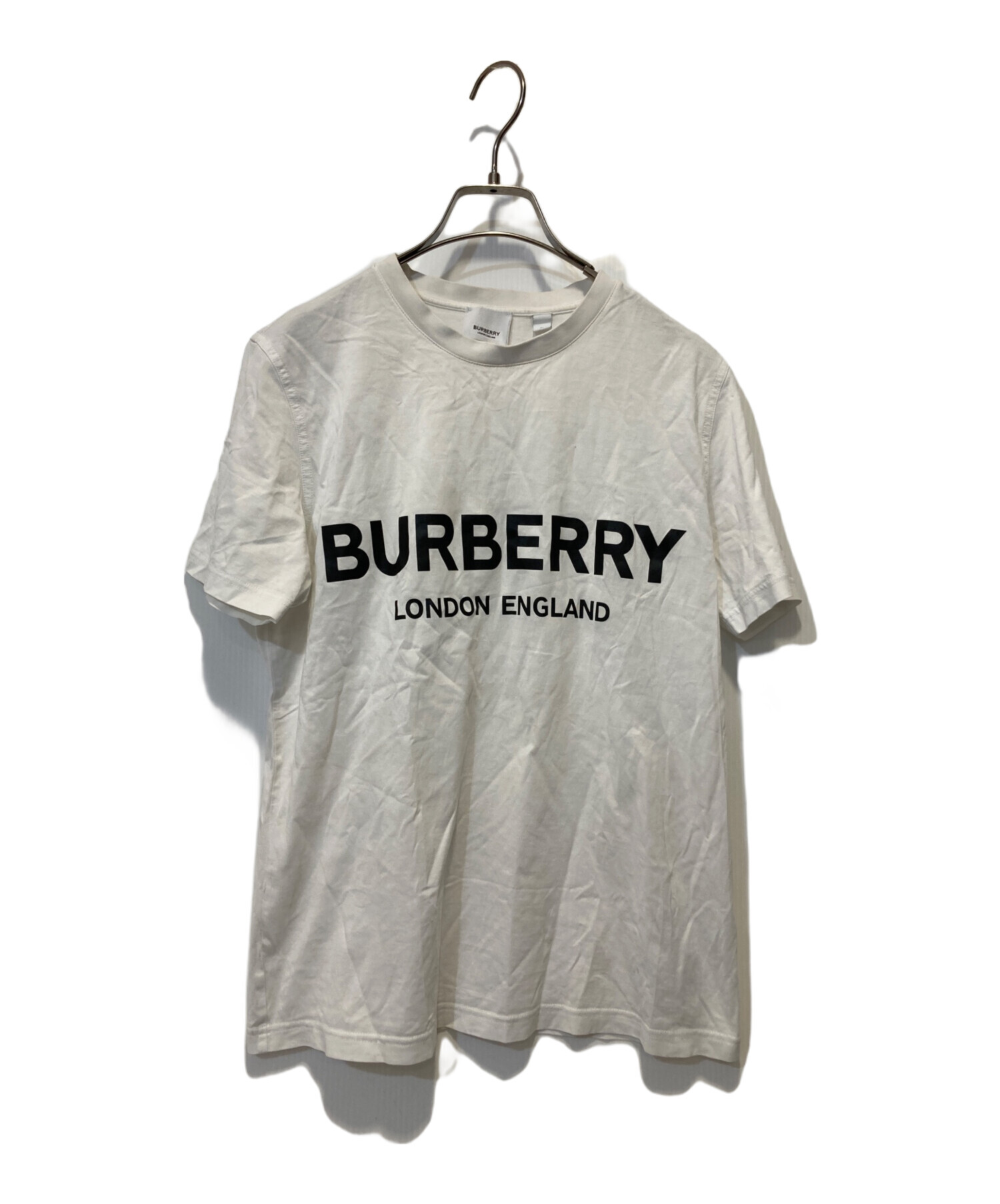 中古・古着通販】BURBERRY (バーバリー) ロゴプリントTシャツ ホワイト 