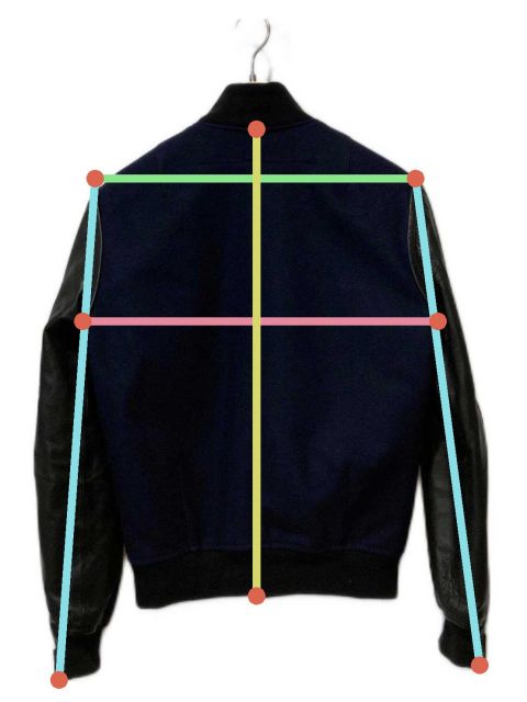 未使用タグ付 GIVENCHY スタジャン L相当 レザー切替 ボンディング 関税込】◇GIVENCHY ジバンシィ◇ウール レザー スタジャン (GIVENCHY