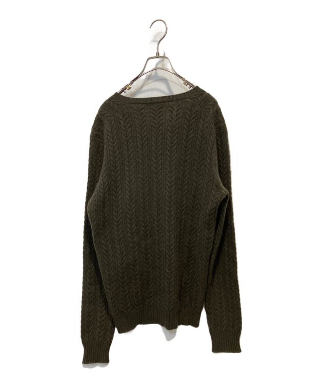 中古・古着通販】PRADA (プラダ) カシミヤ100vネックニット グリーン