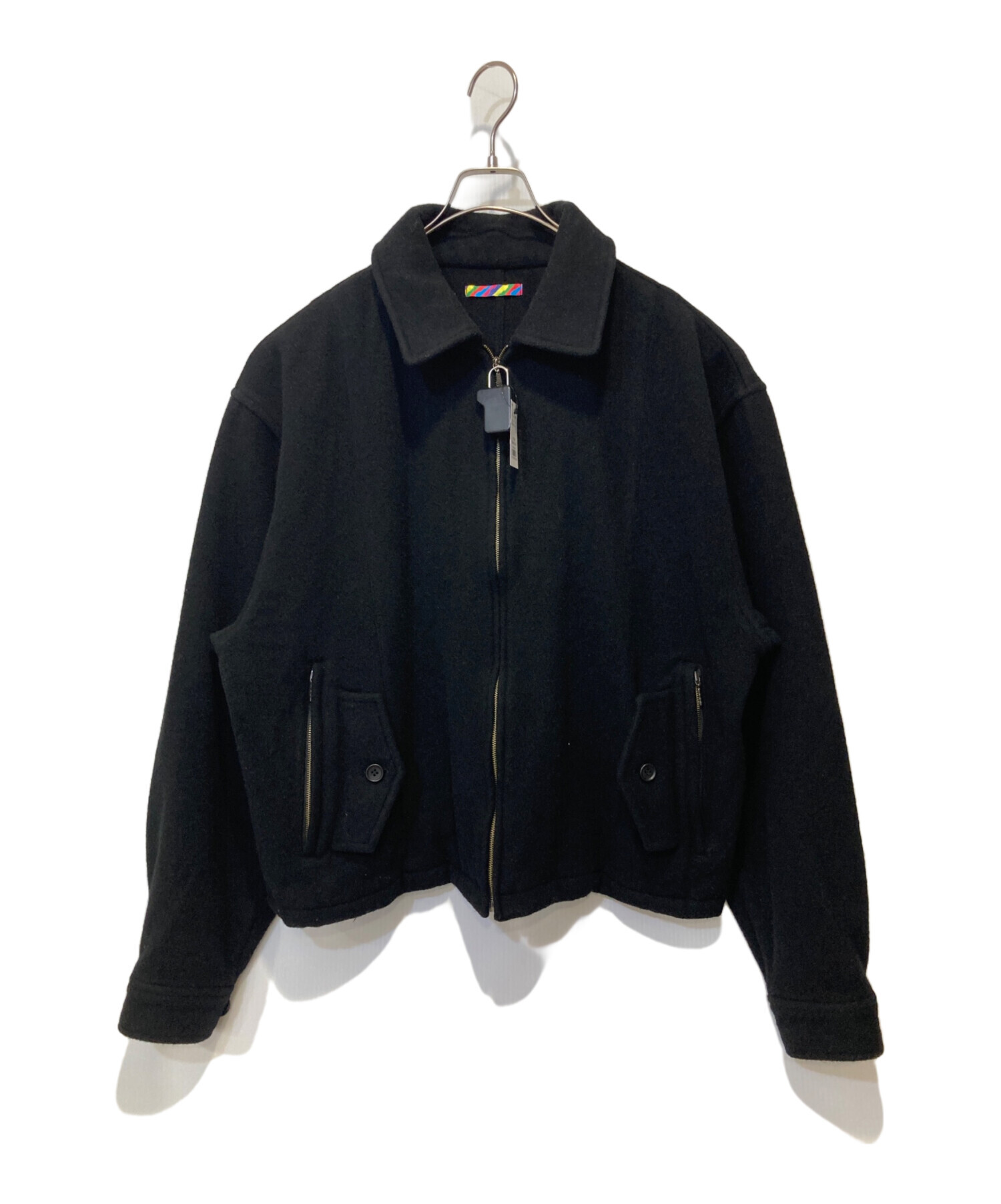 中古・古着通販】is-ness (イズネス) WOOL ZIP BLOUSON ブラック