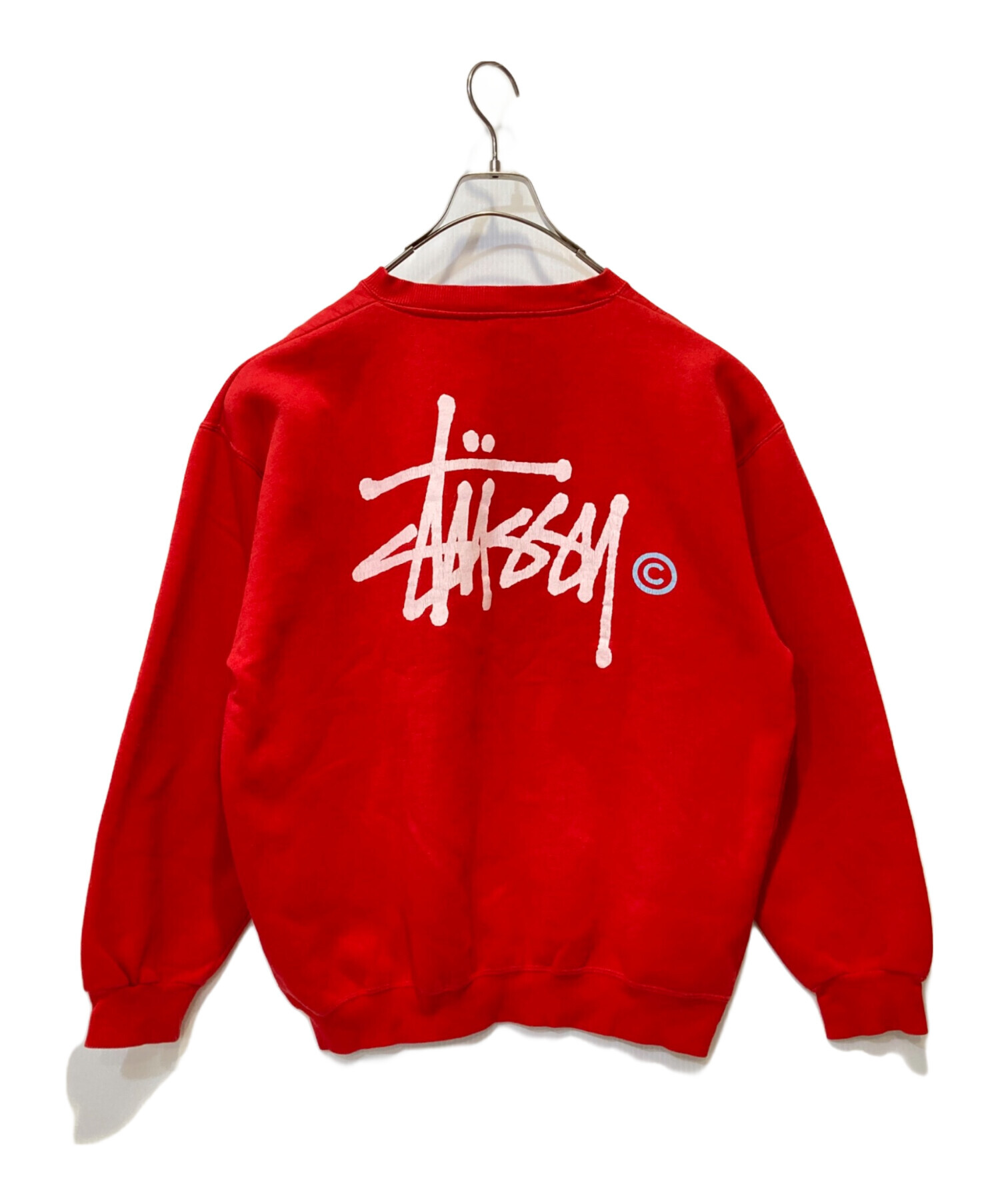 90\\u0027s STUSSYロゴ入りレッドスウェット old stussy ステューシー N