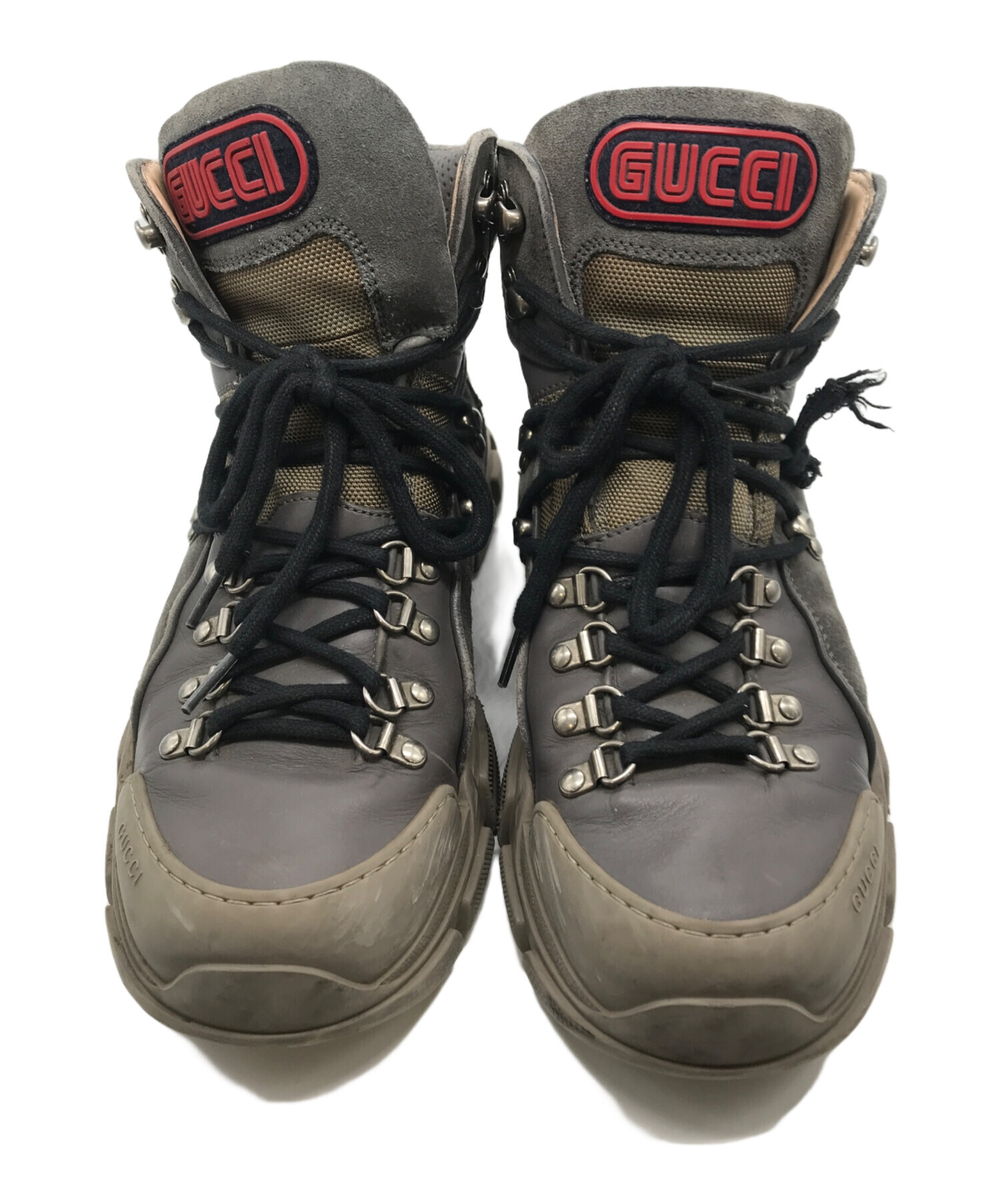 中古・古着通販】GUCCI (グッチ) フラッシュトレック グレー サイズ:8