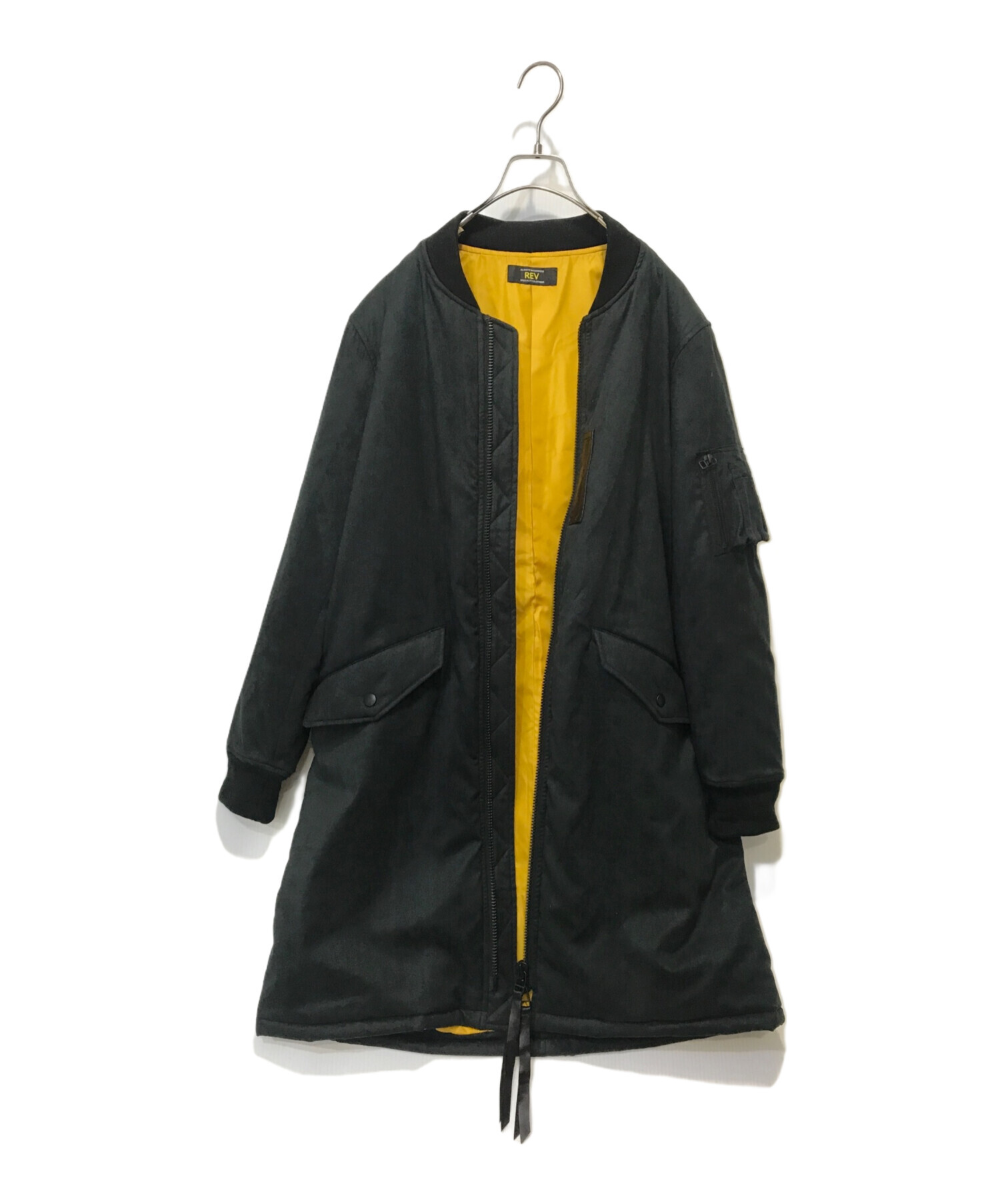中古・古着通販】REV (レブ) MA-1 LONG COAT ブラック サイズ:M