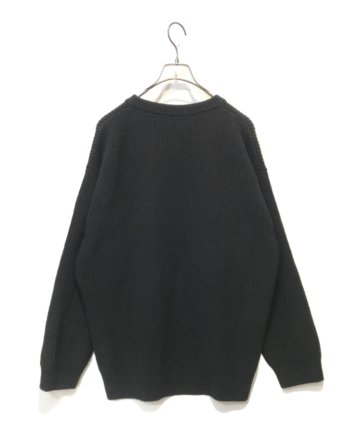 中古・古着通販】CELINE (セリーヌ) クルーネックロゴニット ブラック