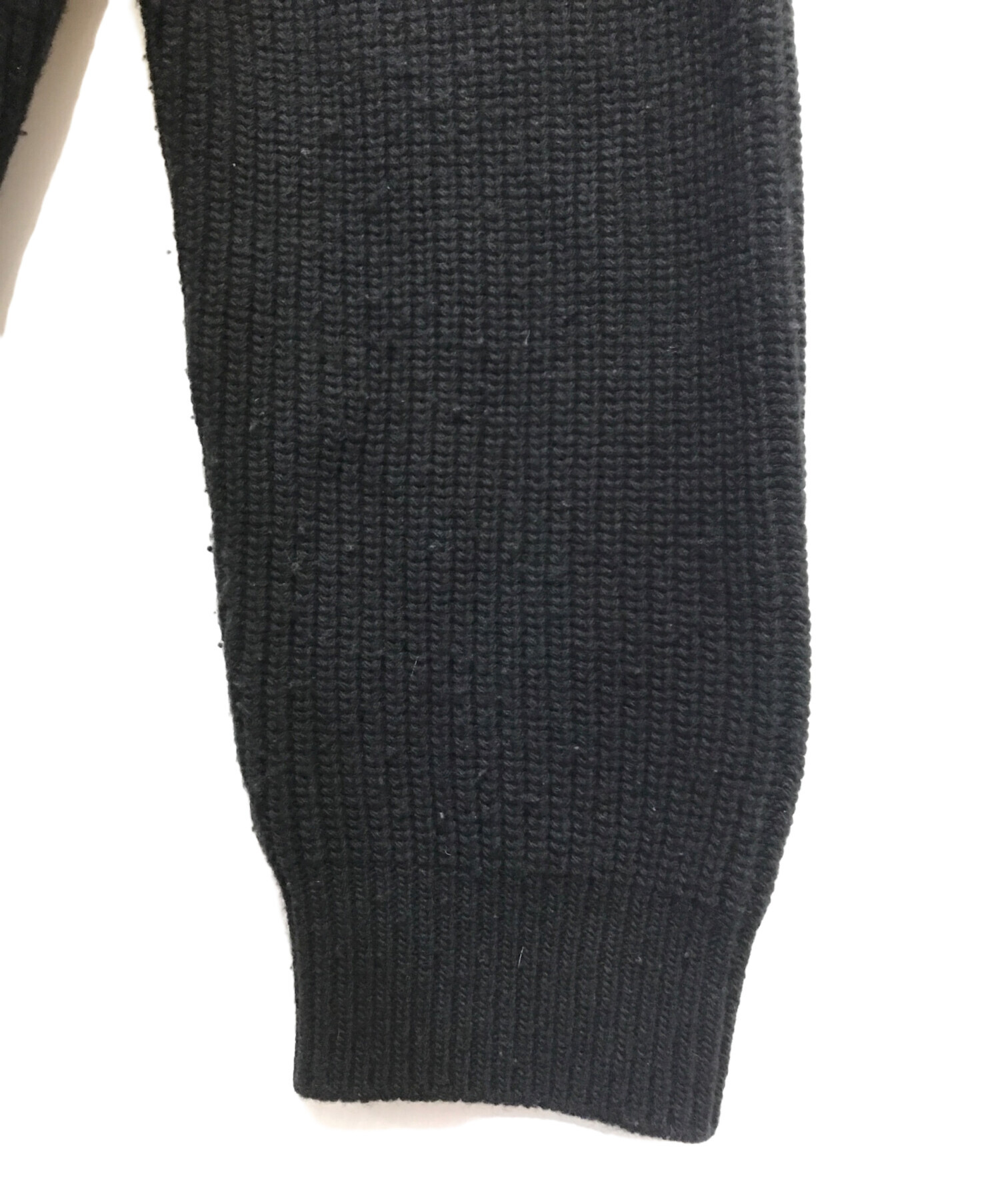 中古・古着通販】CELINE (セリーヌ) クルーネックロゴニット ブラック