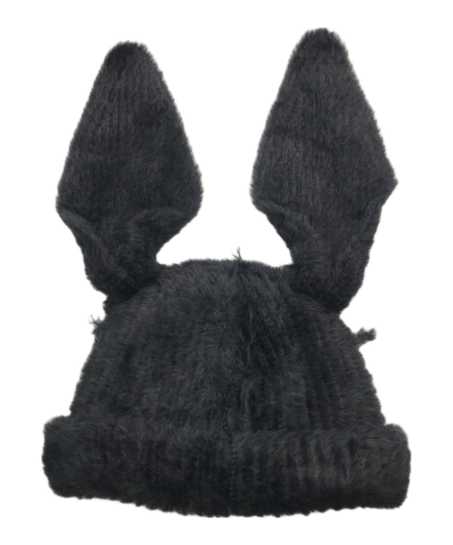 CHARLES JEFFREY LOVERBOY ファーニット帽 ブラック 中古・古着通販】CHARLES JEFFREY LOVERBOY (チャールズ ジェフリー