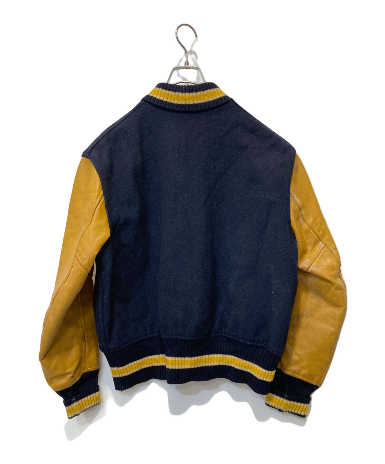 中古・古着通販】Whiting (ホワイティング) レザーコンビスタジャン 