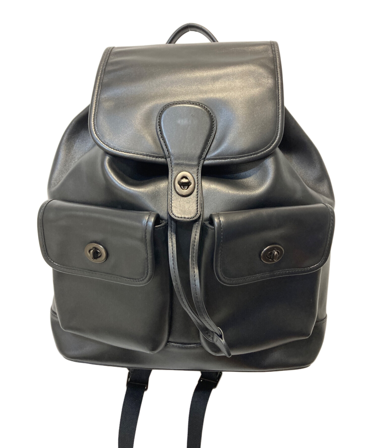 中古・古着通販】COACH (コーチ) ヘリテージターンロックレザーバック 