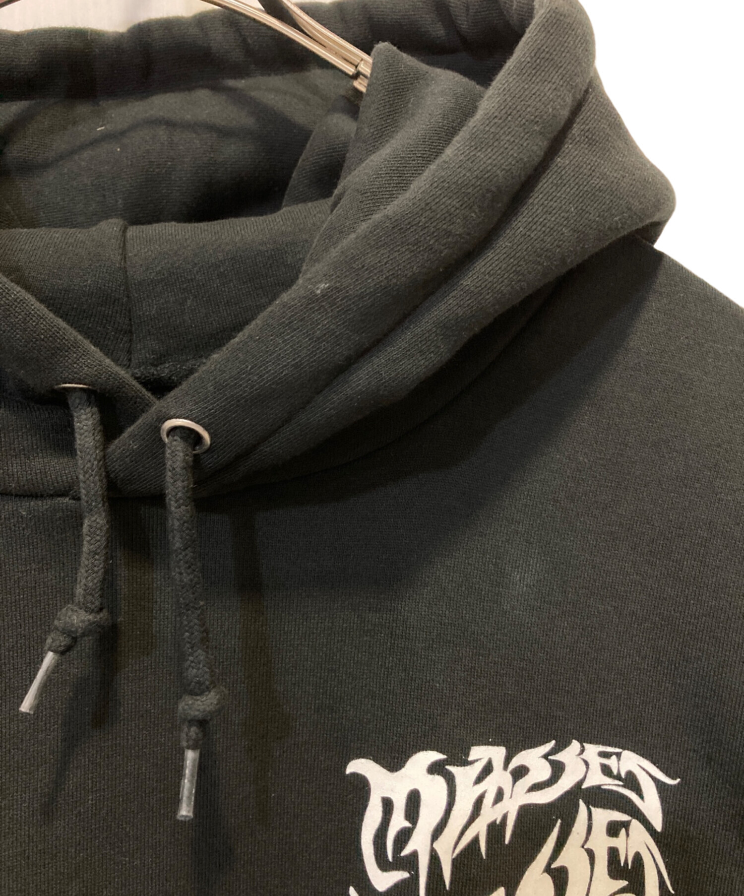 中古・古着通販】MASSES (マシス) プリントパーカー ブラック サイズ 