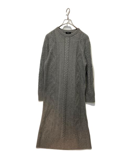 中古・古着通販】theory (セオリー) ニットワンピース グレー サイズ:S