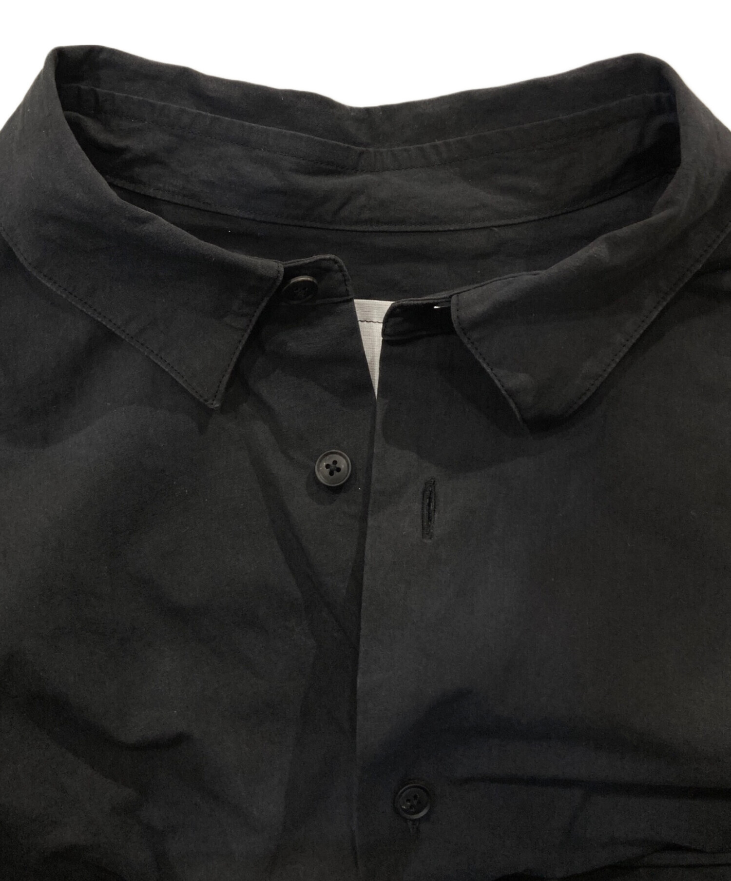 中古・古着通販】nonnotte (ノノット) OVERSIZED SHIRT ブラック