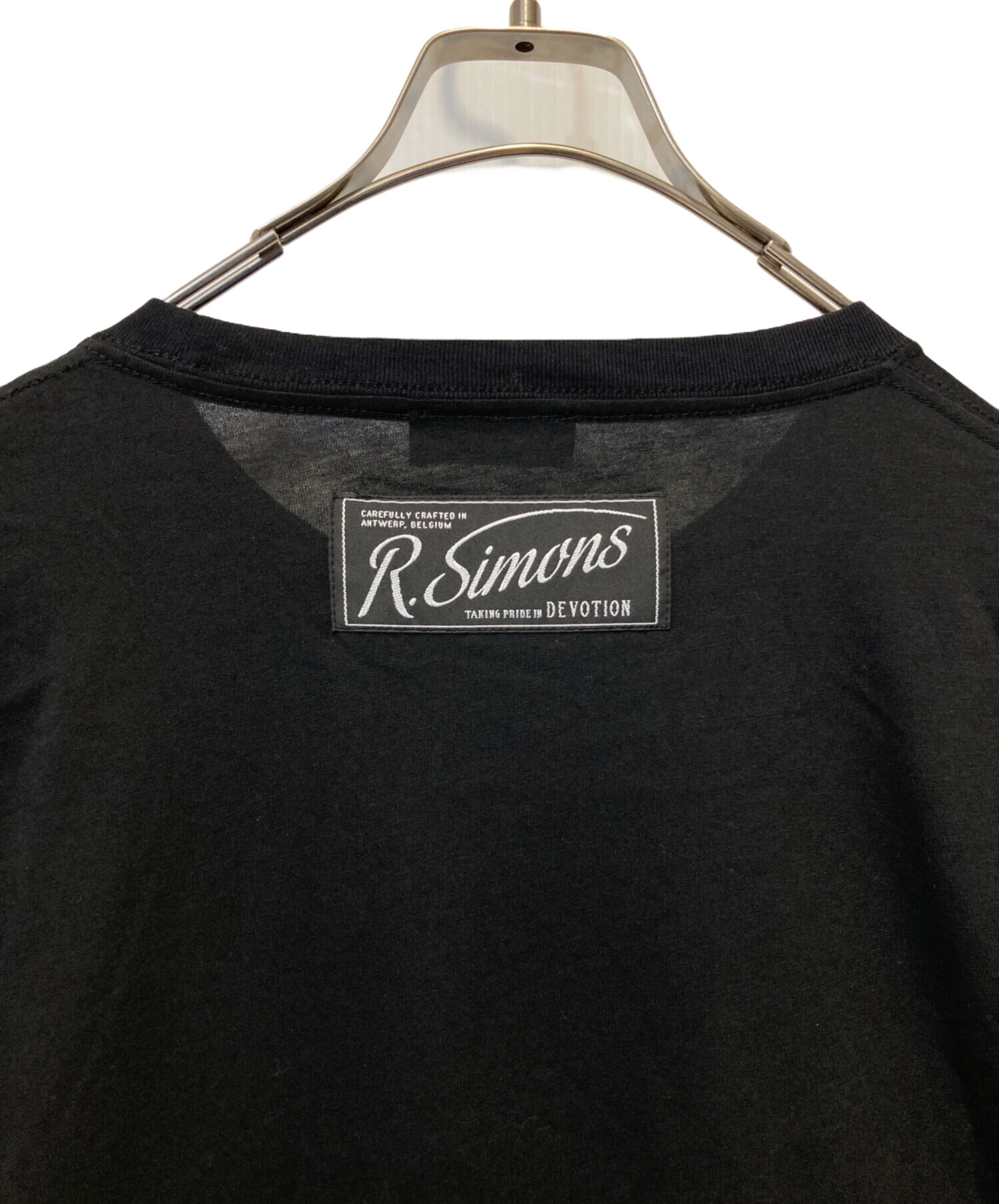 黒XS新品 RAF SIMONS オーバーサイズプリンテッドホールズTシャツ RAF 