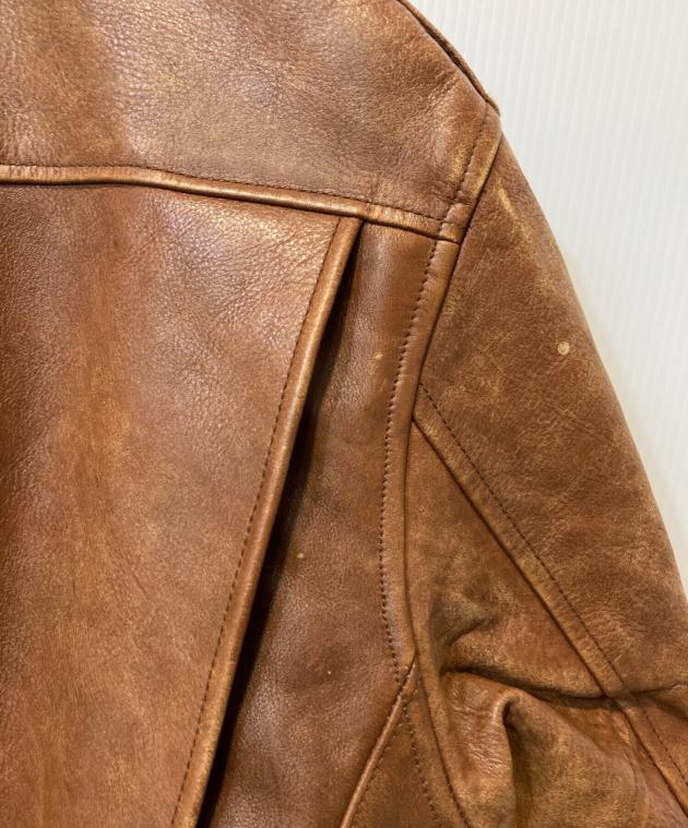 ラルフローレン レザージャケット ライダース 茶色 正規品 90's Ralph Lauren レザーダブルライダースジャケット 90年代 ラルフ