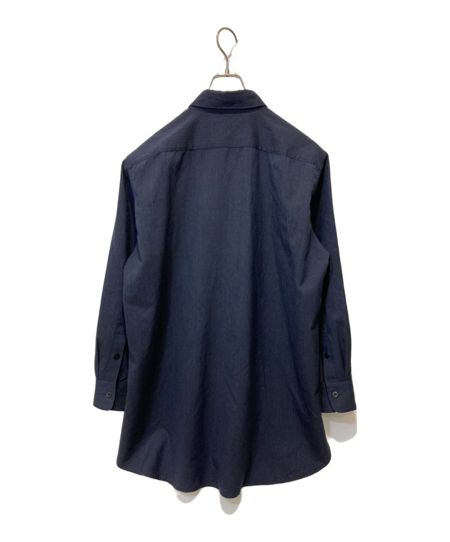イレニサ　ウール　シャツ　美品 中古・古着通販】IRENISA (イレニサ) ウールシャツ ネイビー サイズ:2