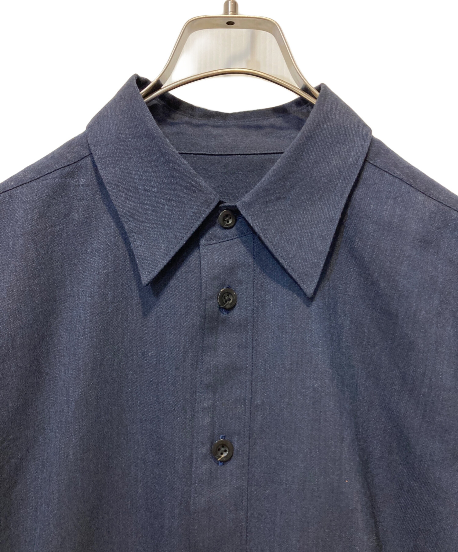 中古・古着通販】IRENISA (イレニサ) ウールシャツ ネイビー サイズ:2