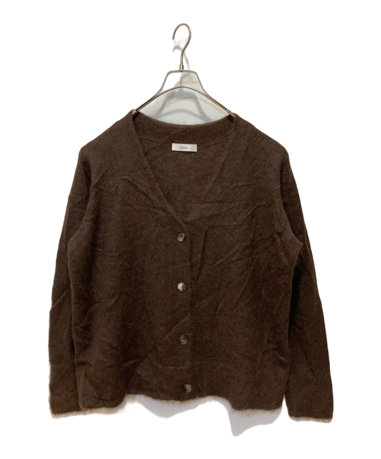 中古・古着通販】ebure (エブール) アルパカカーディガン ブラウン