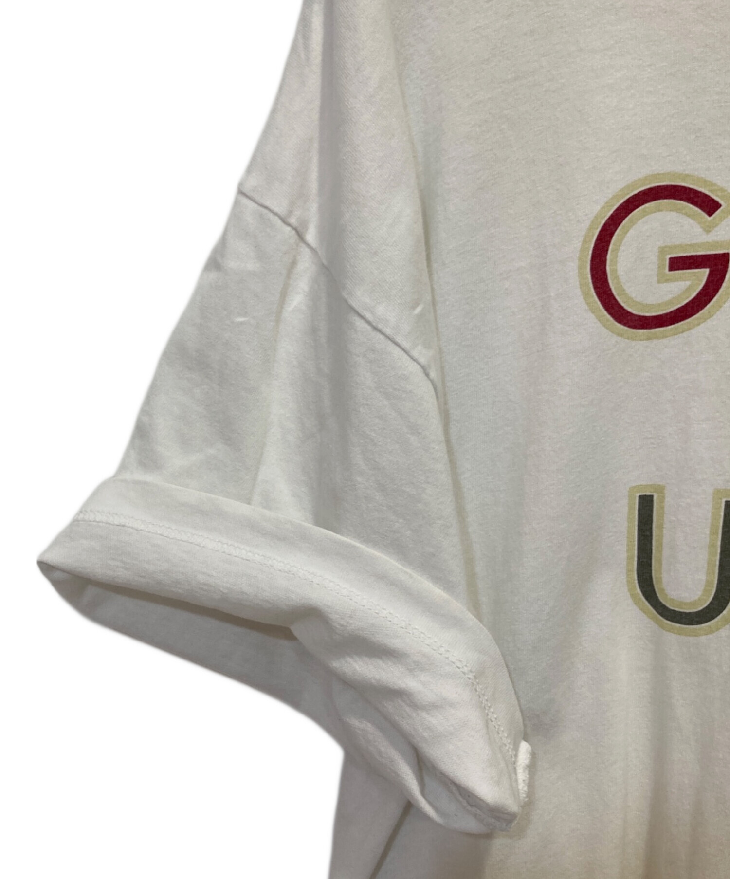 中古・古着通販】GUESS (ゲス) プリントTシャツ ホワイト サイズ:L 