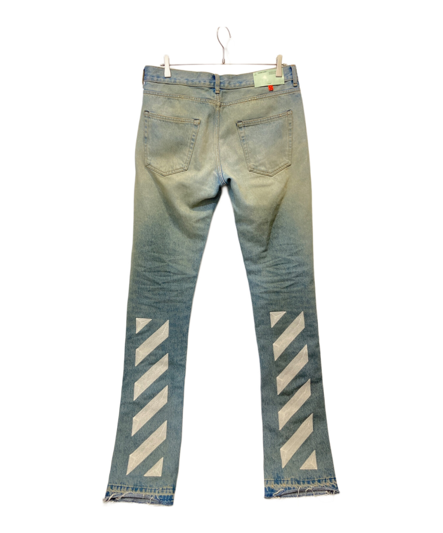 中古・古着通販】OFFWHITE (オフホワイト) Striped Distressed Blue