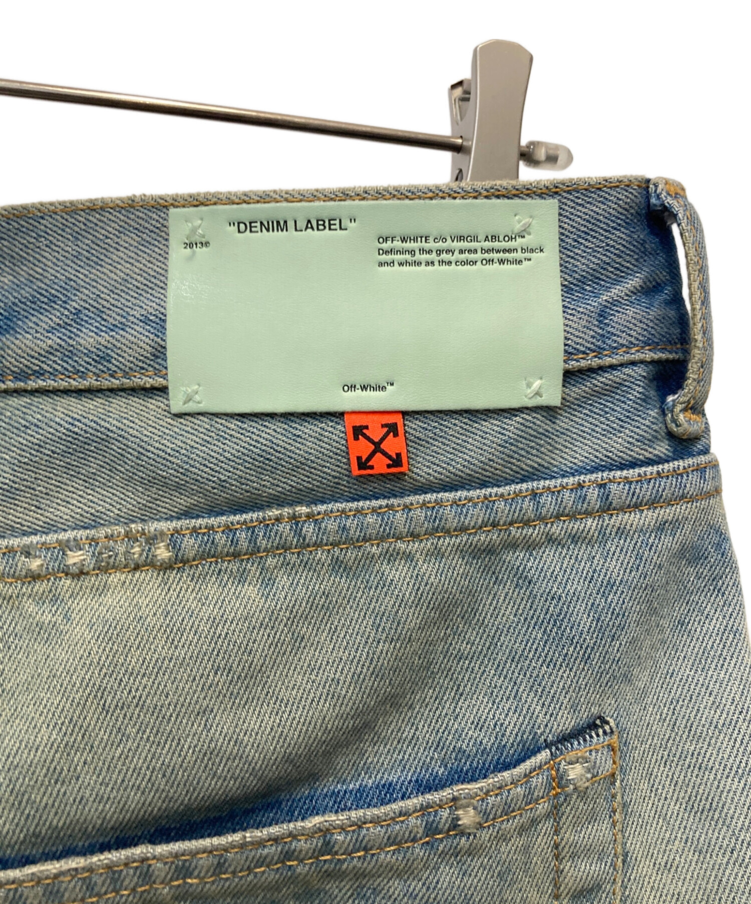 中古・古着通販】OFFWHITE (オフホワイト) Striped Distressed Blue