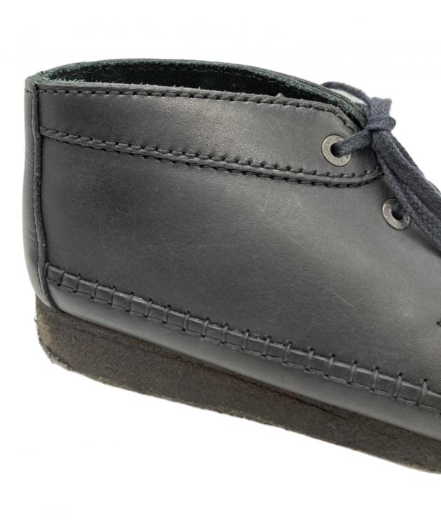 中古・古着通販】CLARKS (クラークス) レザーワラビーブーツ ブラック