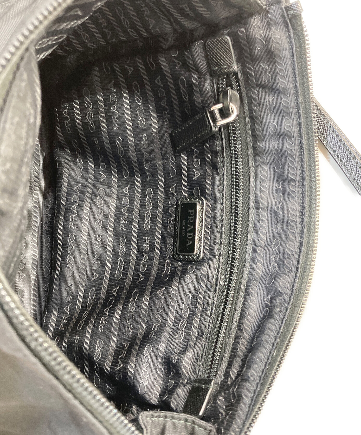 中古・古着通販】PRADA (プラダ) サフィアーノ クラッチバッグ 