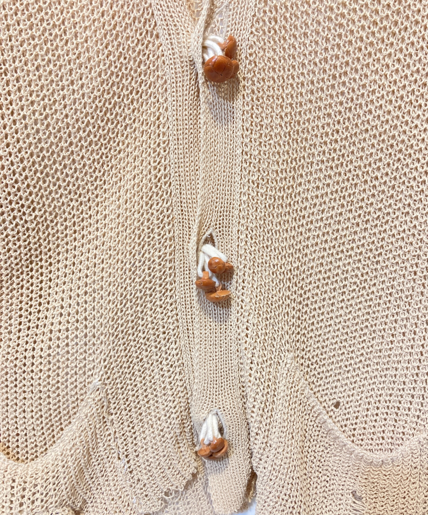 doublet WOOD YARN CARDIGAN Mサイズ ベージュ 中古・古着通販】doublet (ダブレット) Wood Yarn Cardigan ベージュ