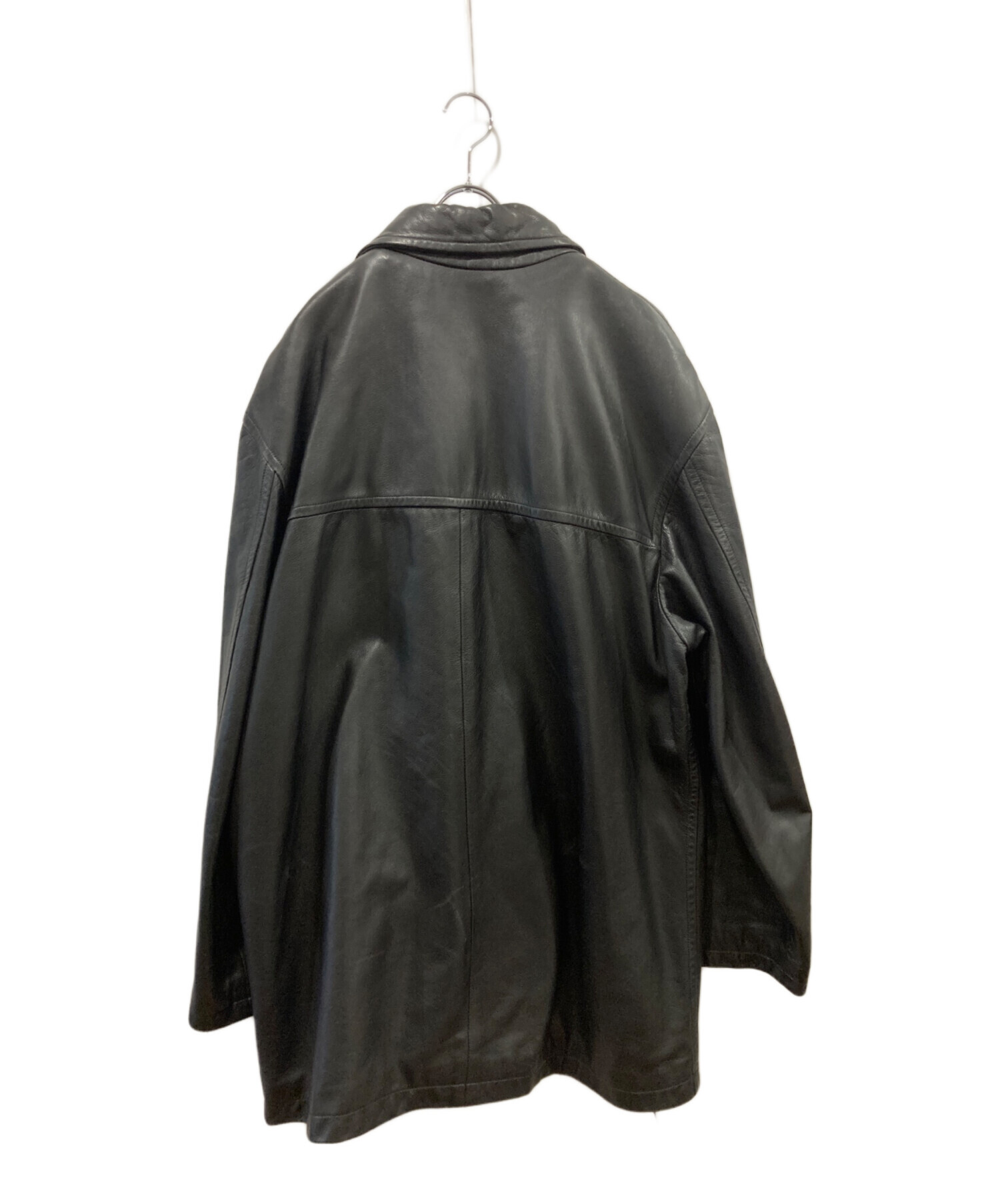 中古・古着通販】COACH (コーチ) ライナー付レザーカーコート ブラック