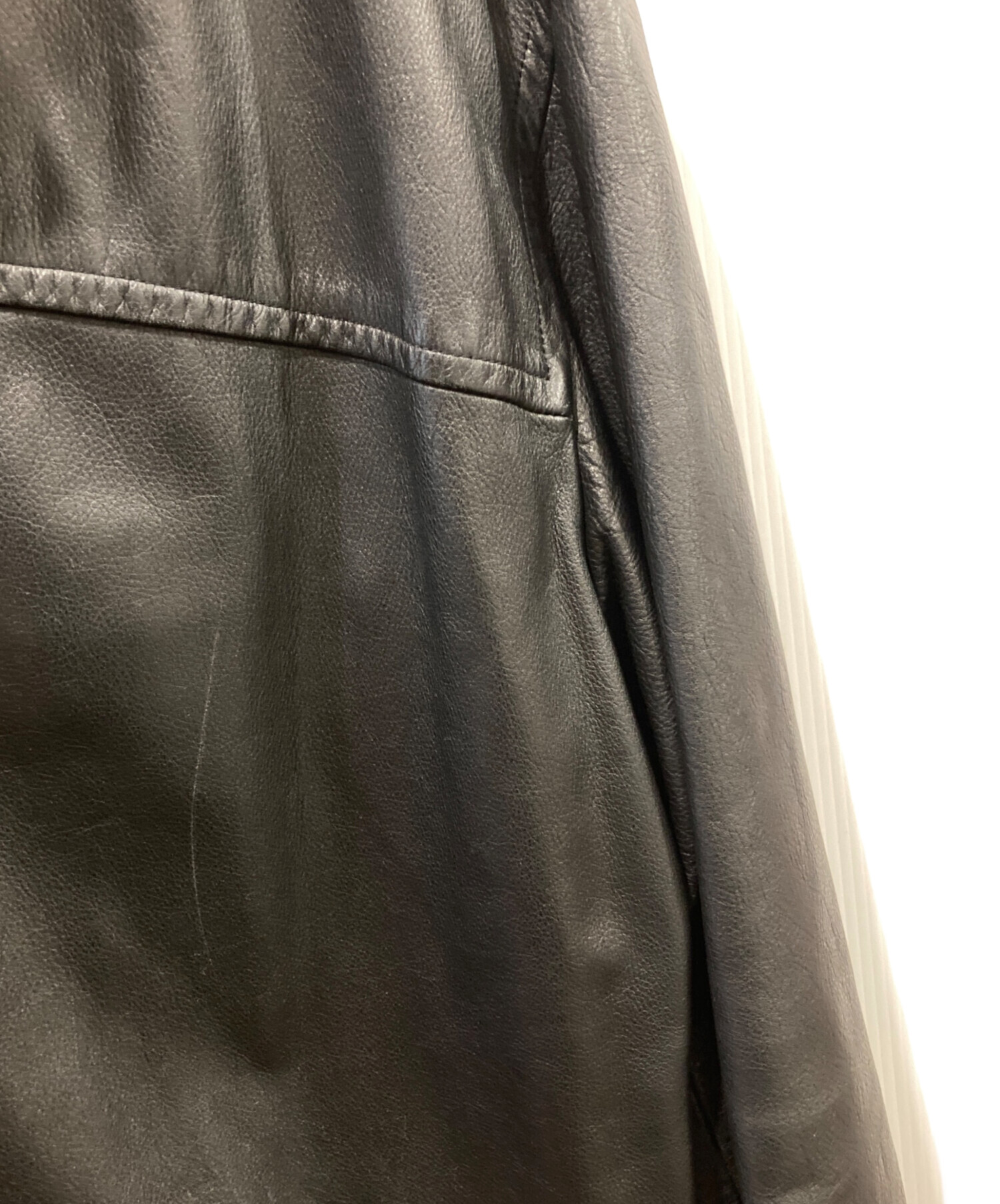 中古・古着通販】COACH (コーチ) ライナー付レザーカーコート ブラック