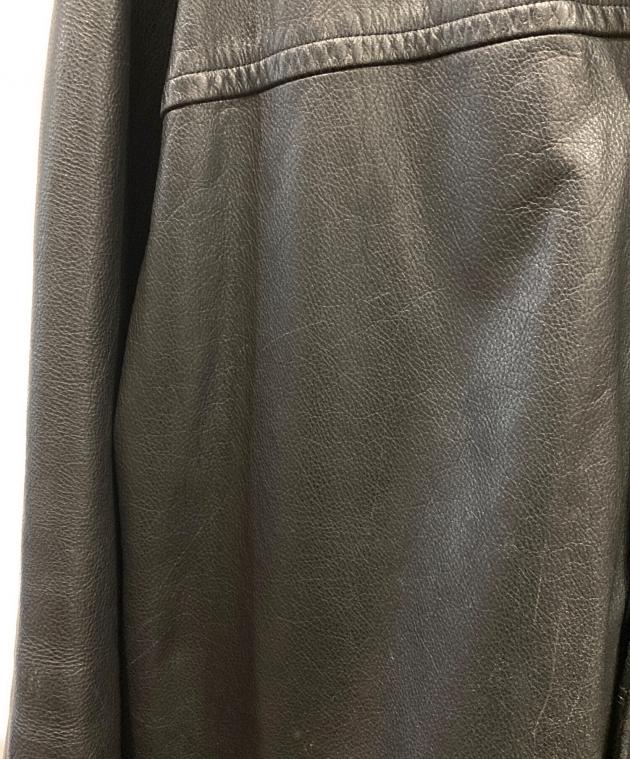 中古・古着通販】COACH (コーチ) ライナー付レザーカーコート ブラック