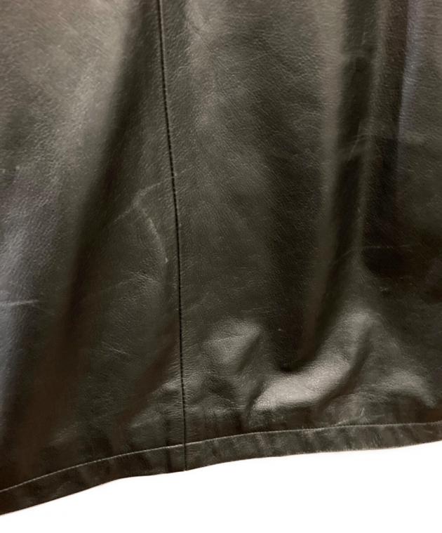 中古・古着通販】COACH (コーチ) ライナー付レザーカーコート ブラック