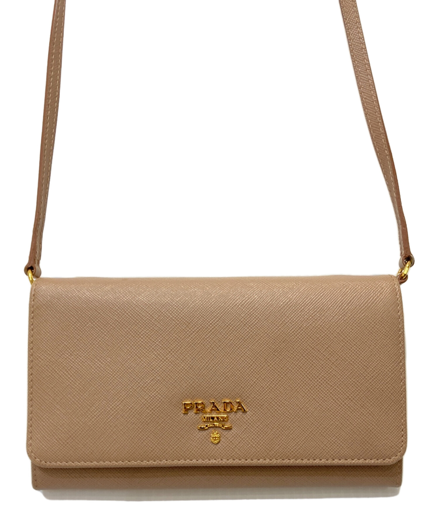 中古・古着通販】PRADA (プラダ) サフィアーノショルダーウォレット 