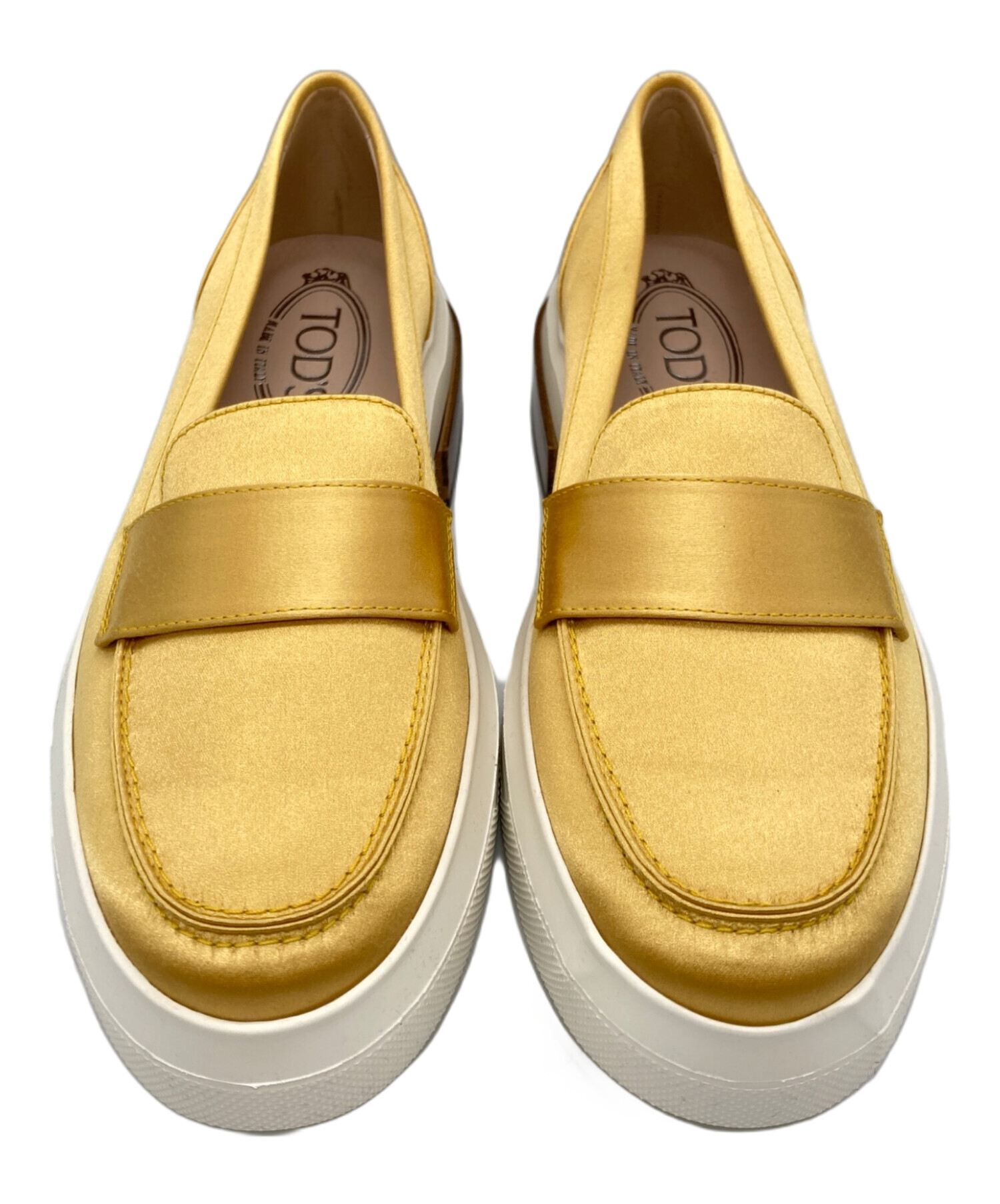 トッズ　TOD’S スリッポン　サイズ37 中古・古着通販】TOD'S (トッズ) サテンスリッポンシューズ イエロー