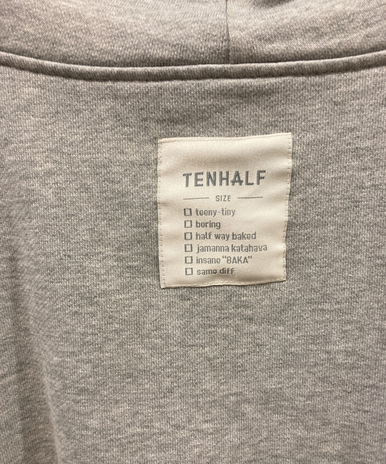 中古・古着通販】TENHALF (テンハーフ) SUPER HOODIE GRAY グレー