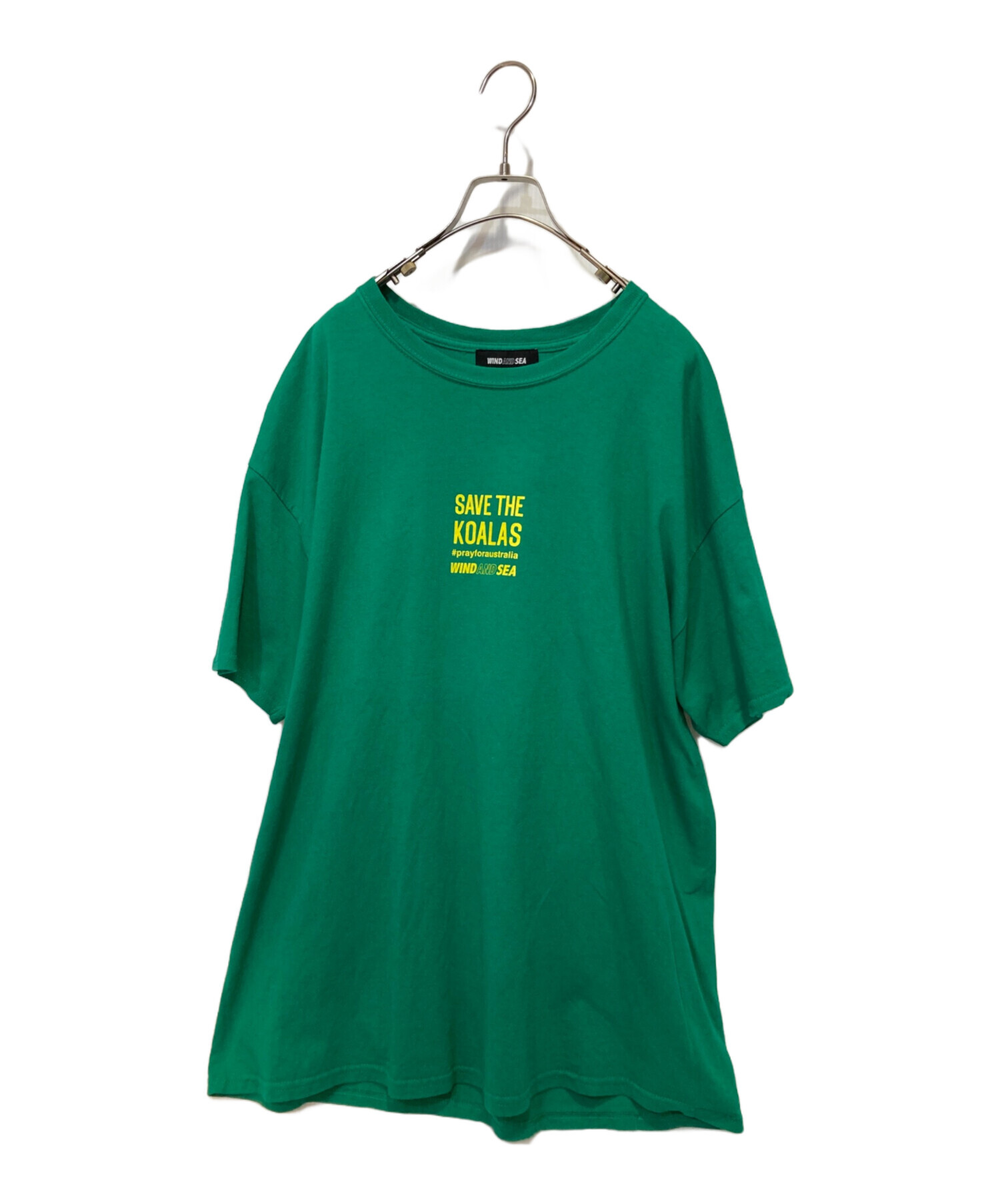 ネイバーフッド × ウィンダンシー コラボTシャツ カーキ グリーン 厚手 美品 中古・古着通販】WIND AND SEA (ウィンダンシー) プリントTシャツ