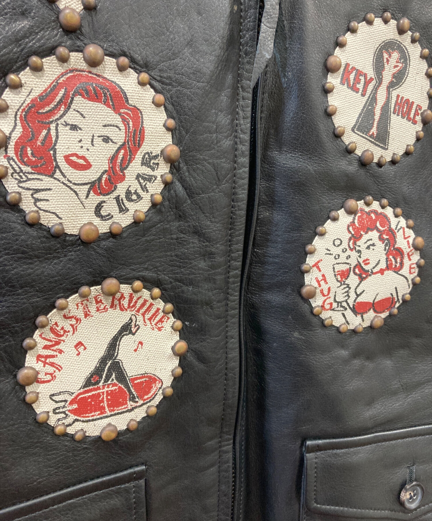 中古・古着通販】GANGSTERVILLE (ギャングスタービル) レザーベスト