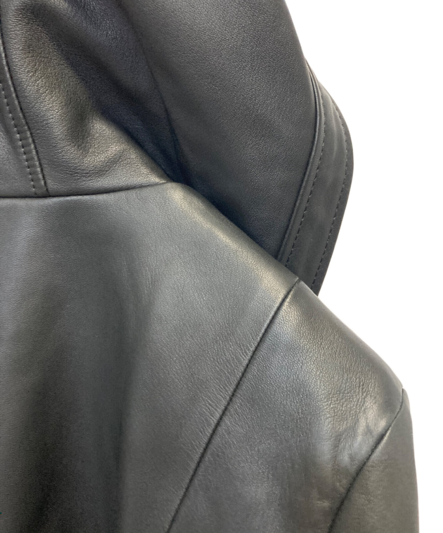 theory フードレザージャケット Theory 21ss フード付きレザージャケット