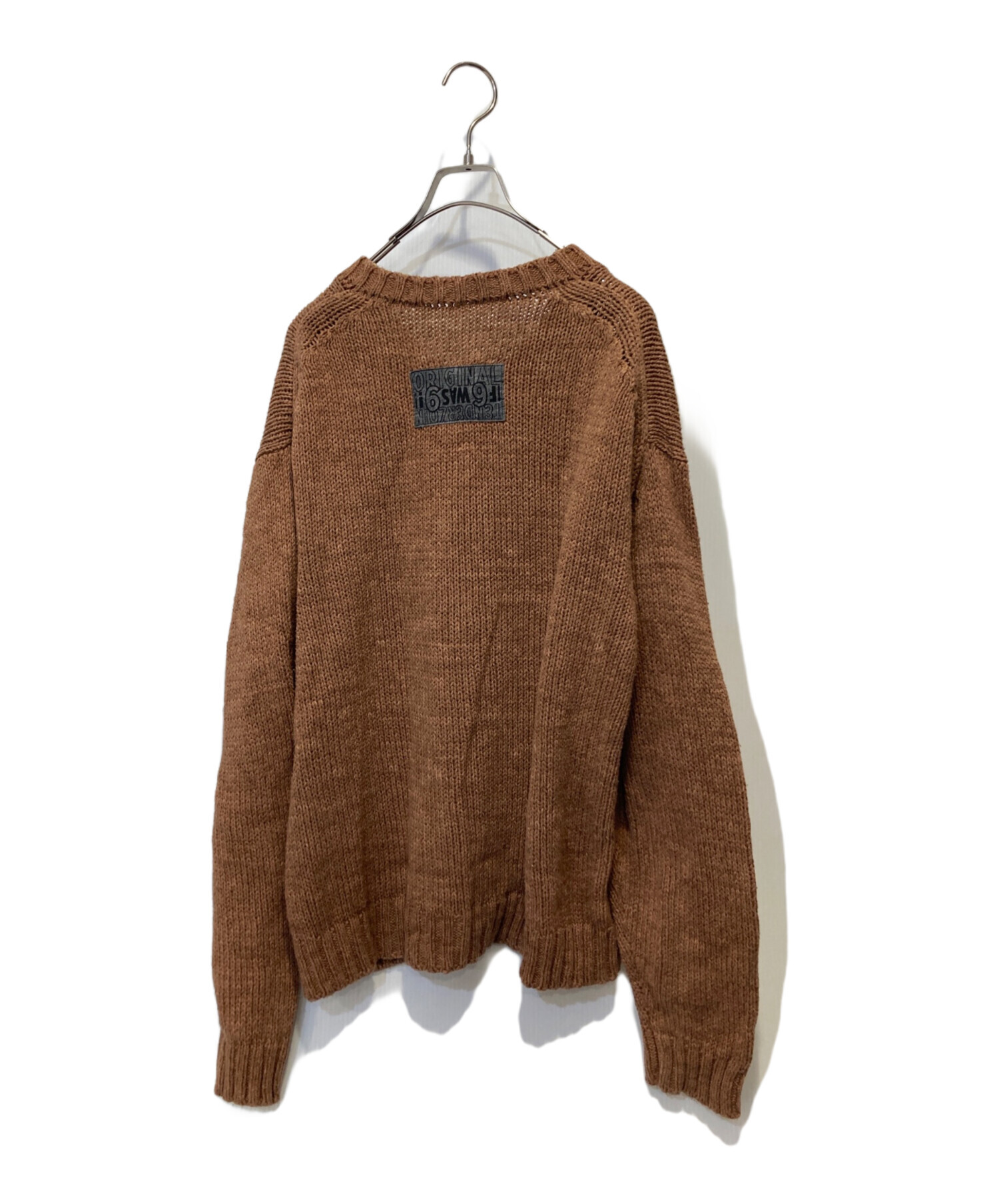 テンダーロイン　V NECK COTTON KNIT M BROWN 中古・古着通販】TENDERLOIN (テンダーロイン) V NECK COTTON KNIT