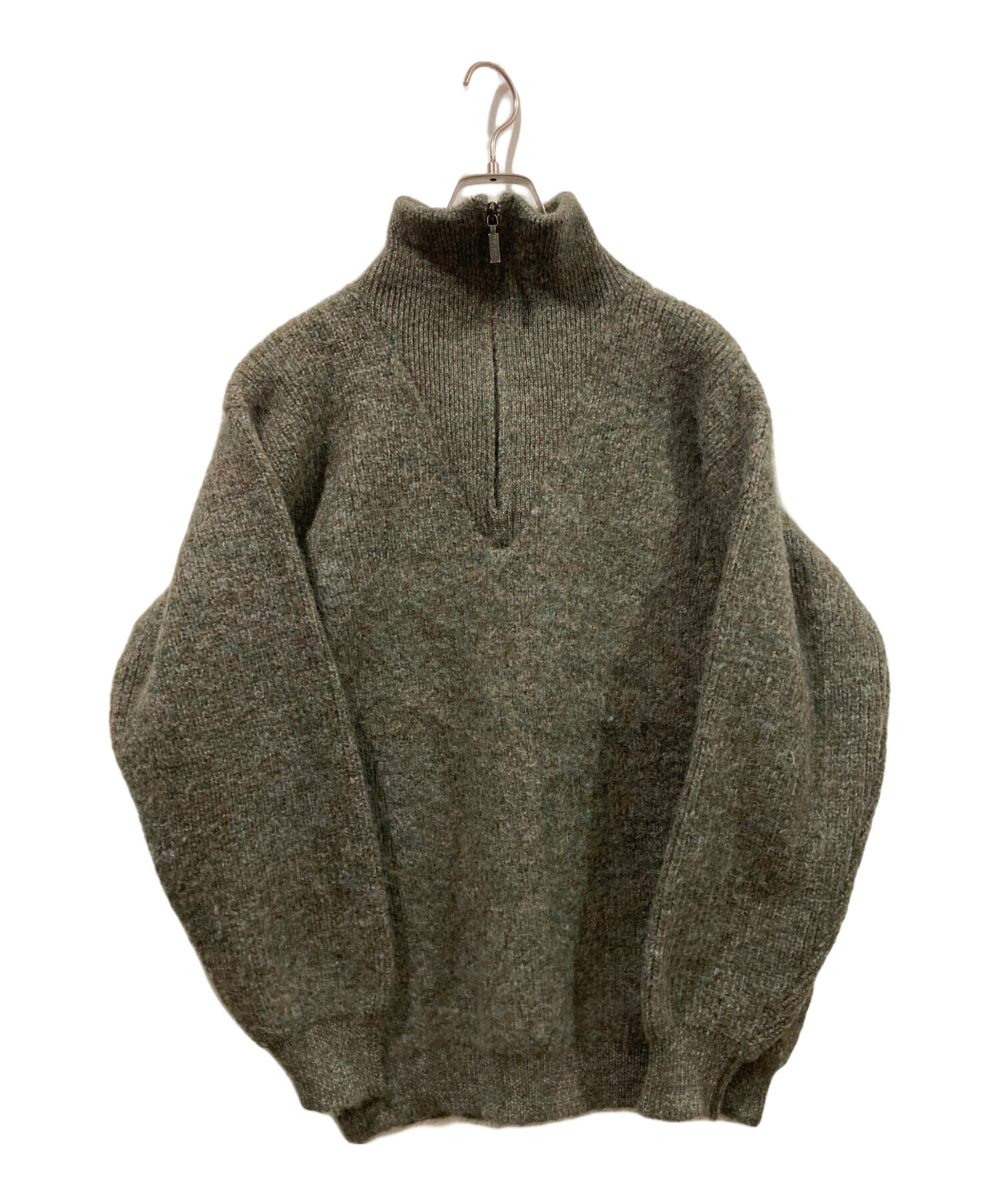 中古・古着通販】Barbour (バブアー) ハーフジップニット グリーン 