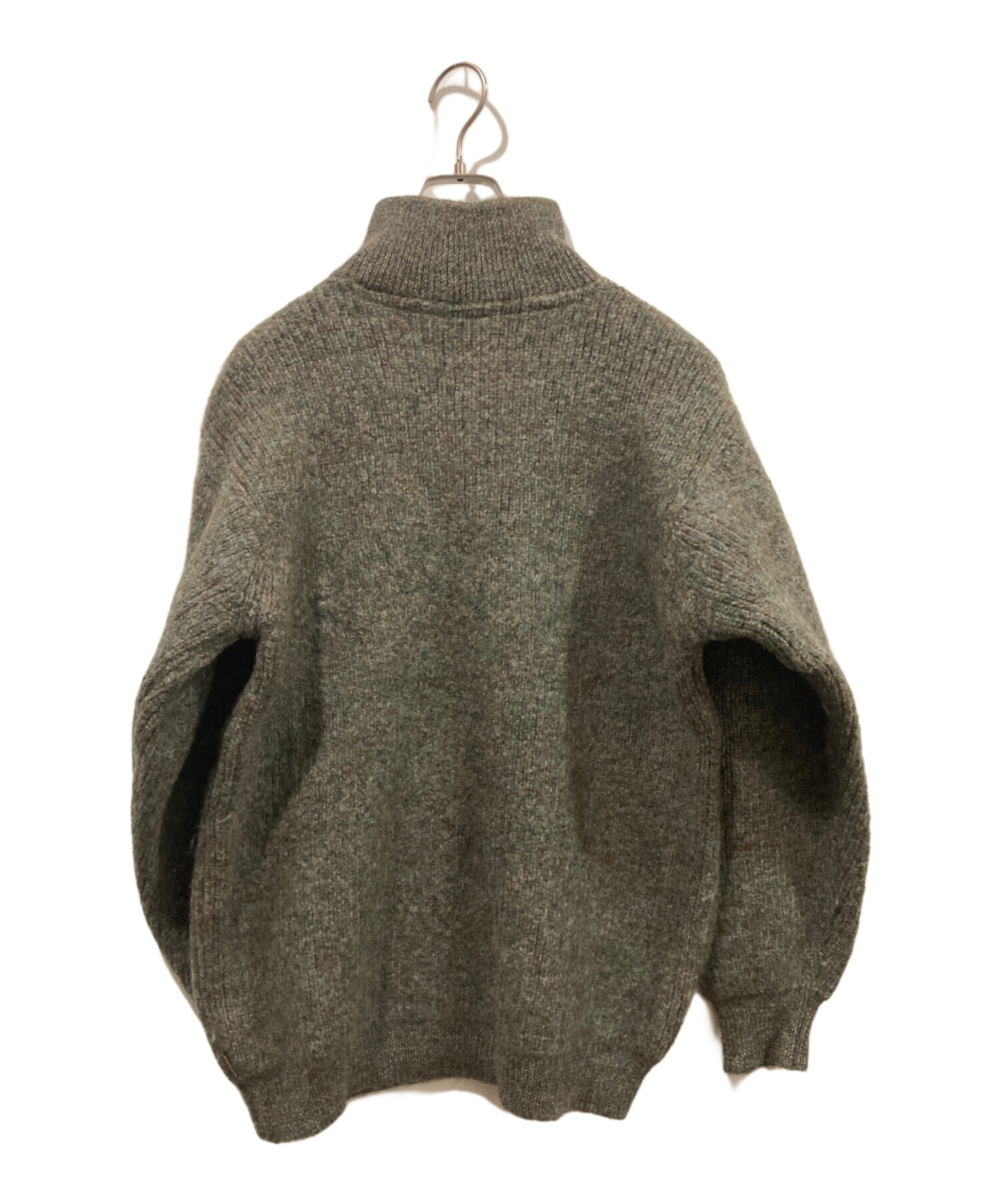 中古・古着通販】Barbour (バブアー) ハーフジップニット グリーン 