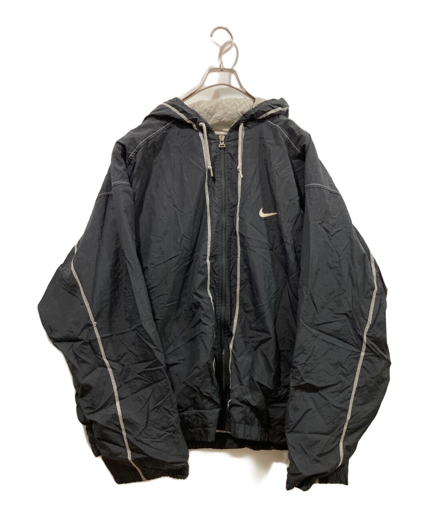 中古・古着通販】NIKE (ナイキ) ナイロンジャケット ブラック サイズ 