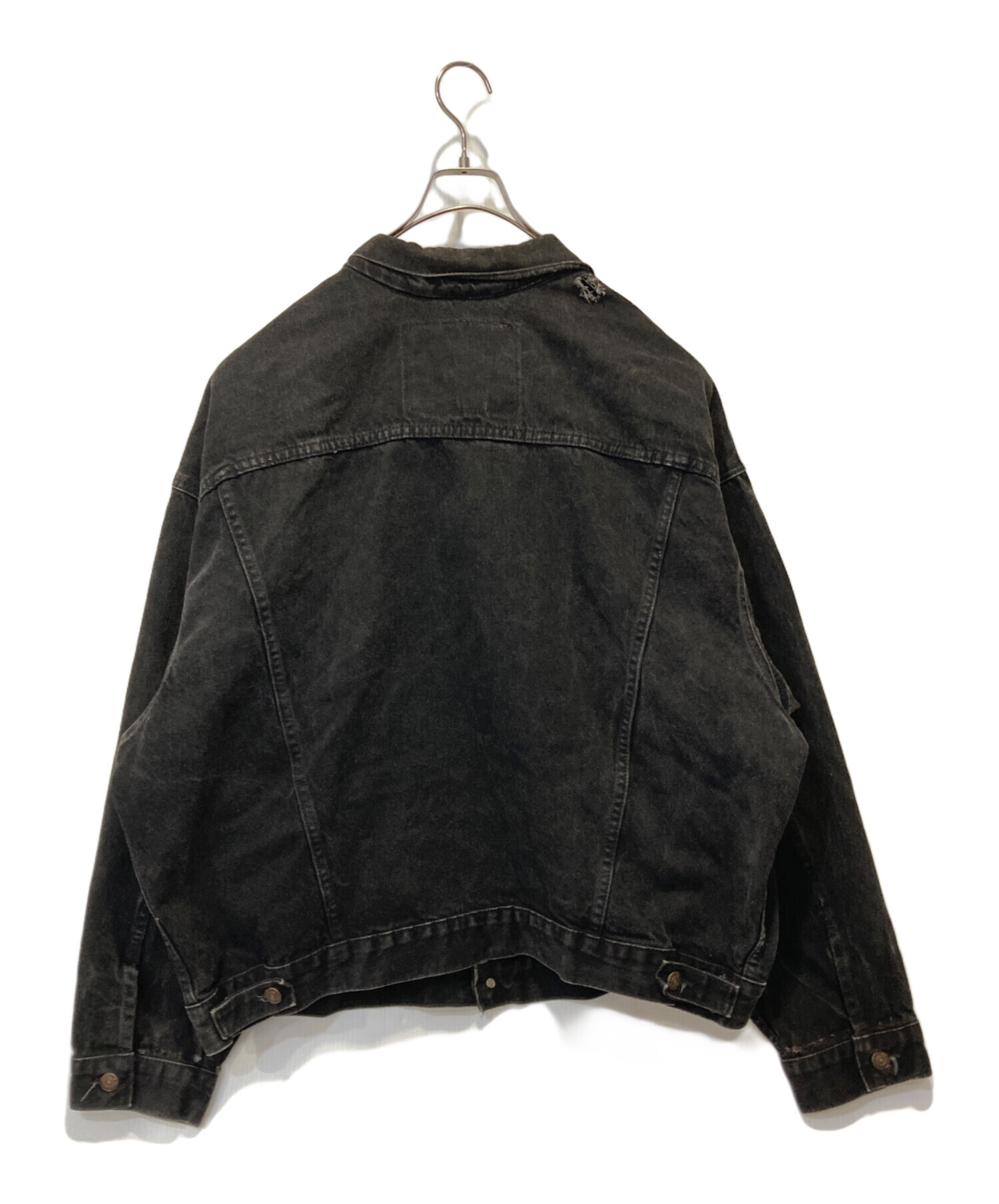 中古・古着通販】LEVI'S (リーバイス) デニムジャケット ブラック