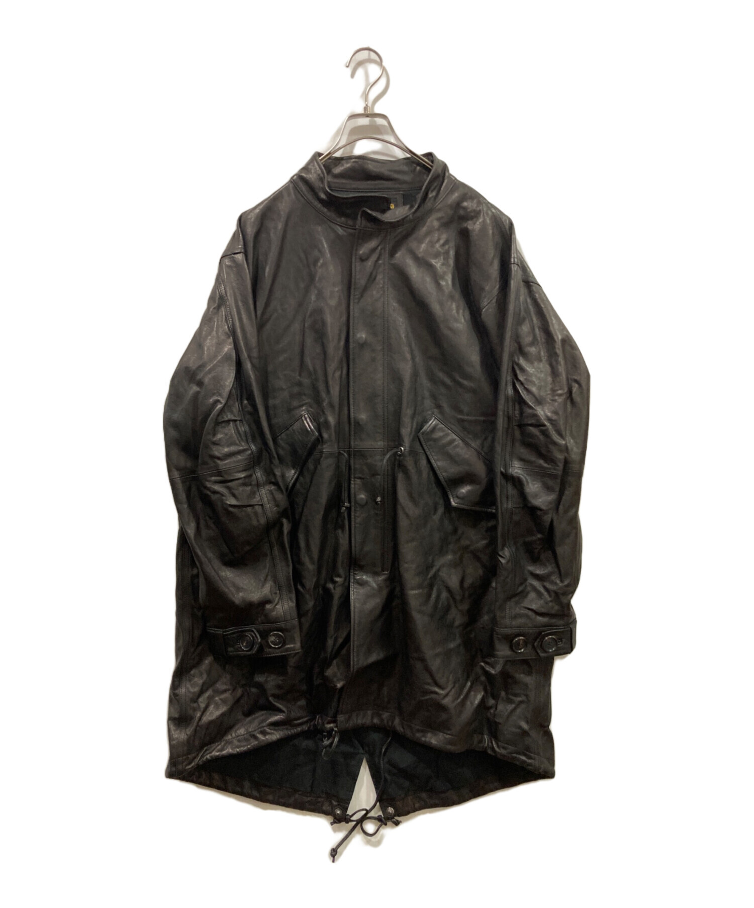 中古・古着通販】ROYAL KHAKI (ロイヤルカーキ) レザーコート ブラック