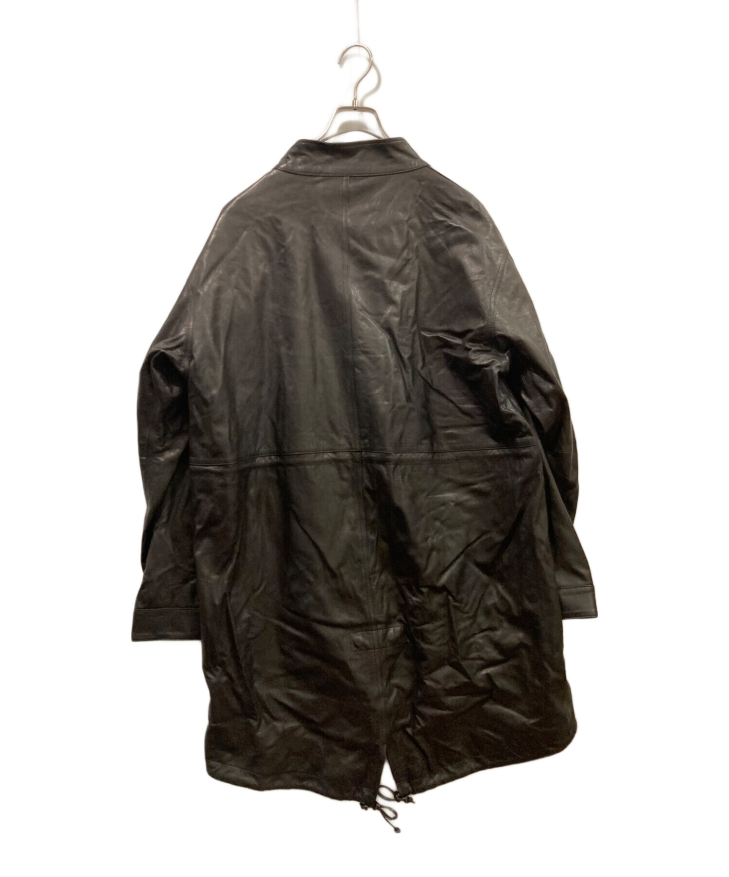 中古・古着通販】ROYAL KHAKI (ロイヤルカーキ) レザーコート ブラック