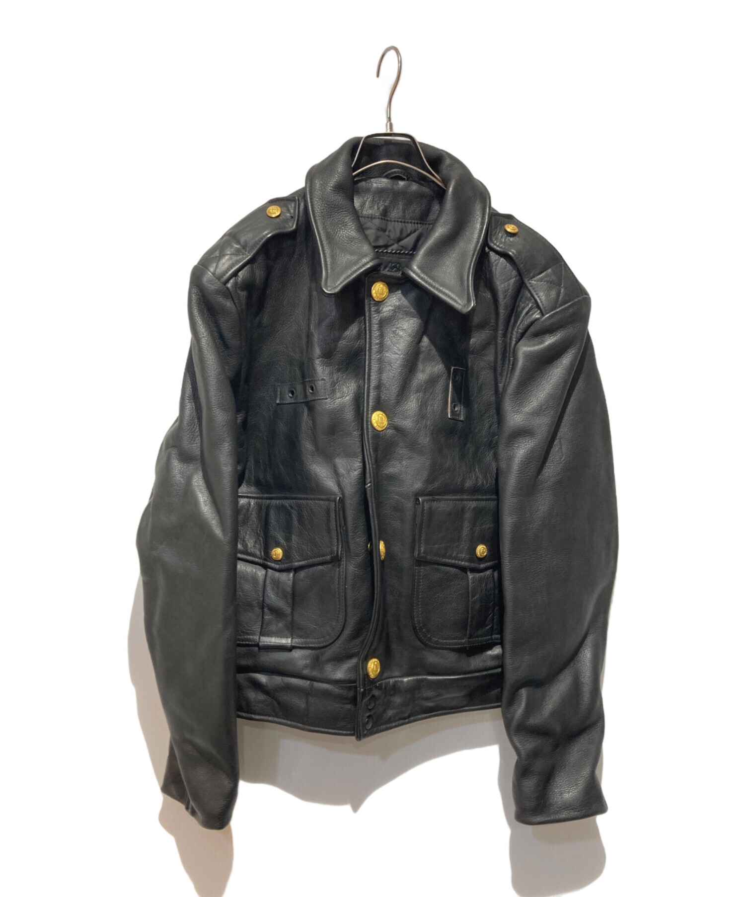 BRANDED GARMENTS シカゴポリスレザージャケット　黒⭐︎1 中古・古着通販】BRANDED GARMENTS (ブランデッドガーメンツ) シカゴ