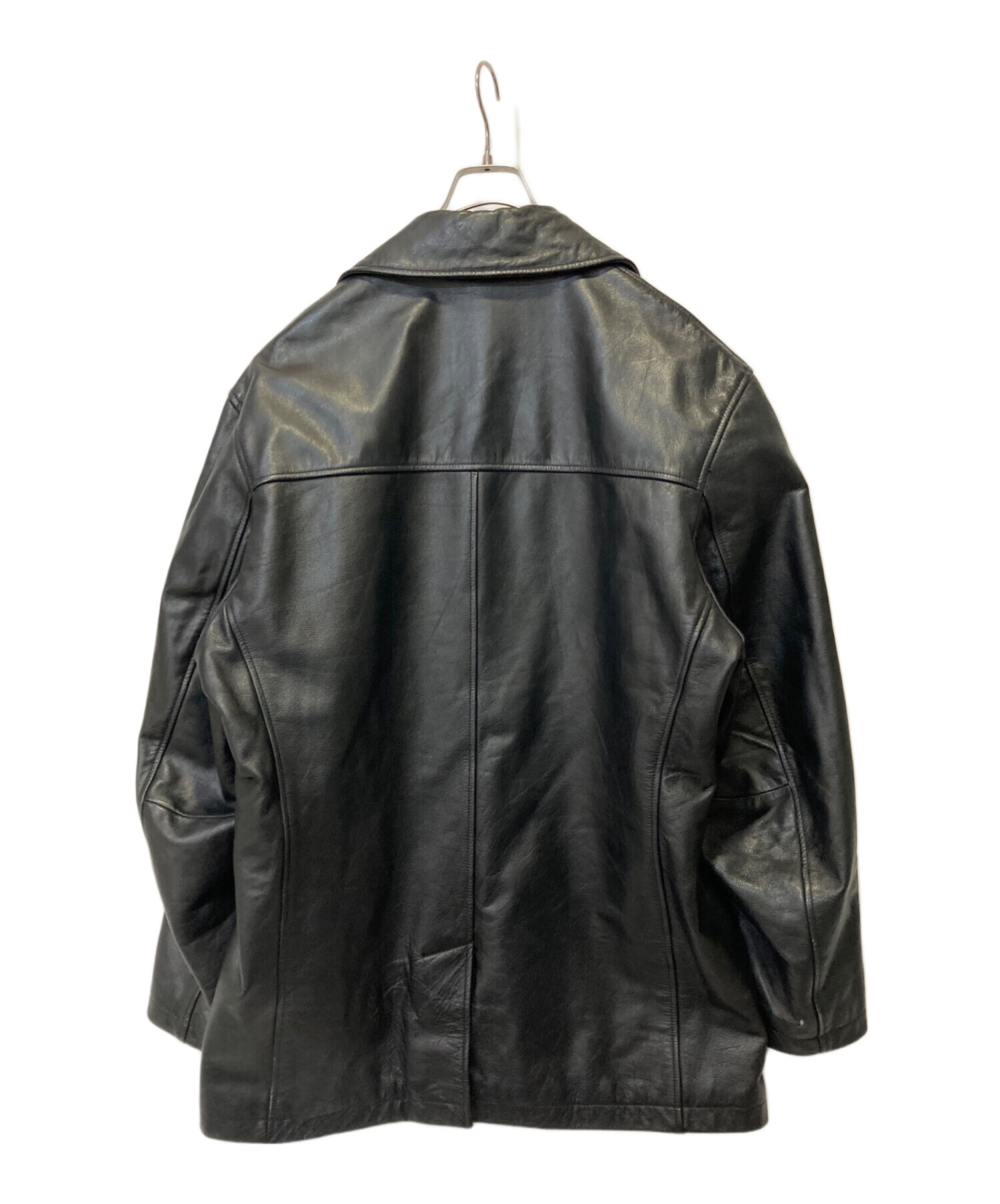 中古・古着通販】GAP (ギャップ) レザーPコート ブラック サイズ:M