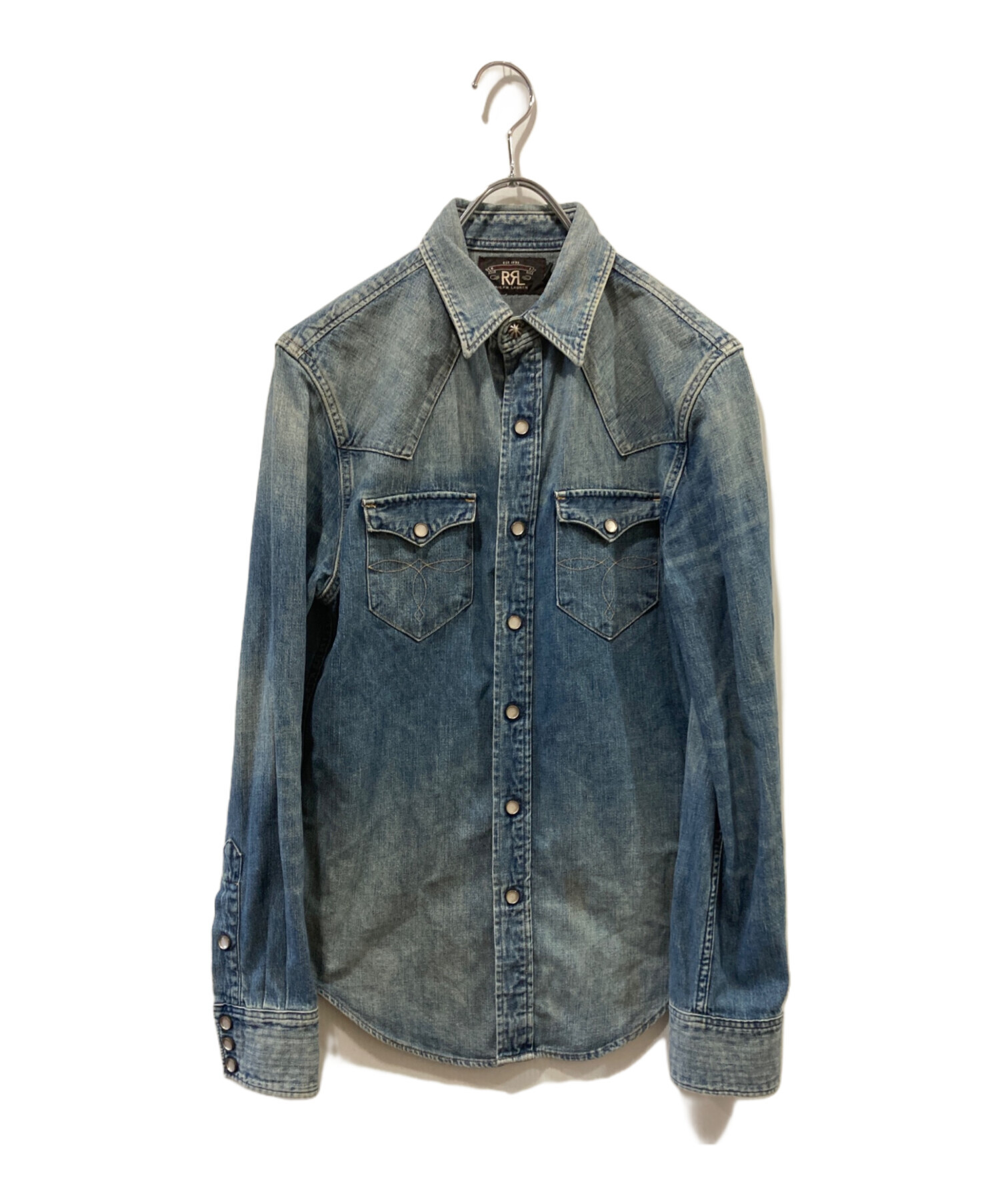 中古・古着通販】RRL (ダブルアールエル) デニムウエスタンシャツ
