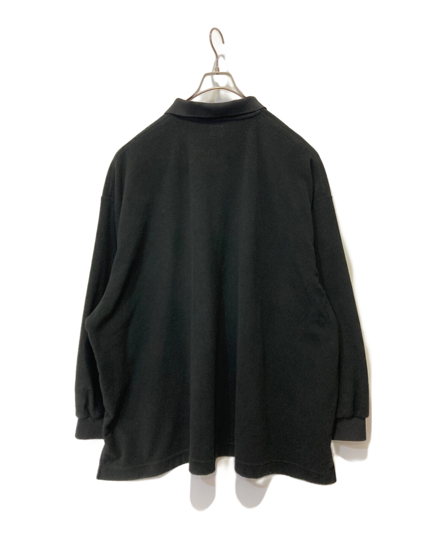 中古・古着通販】SEE SEE (シーシー) フリースポロシャツ ブラック